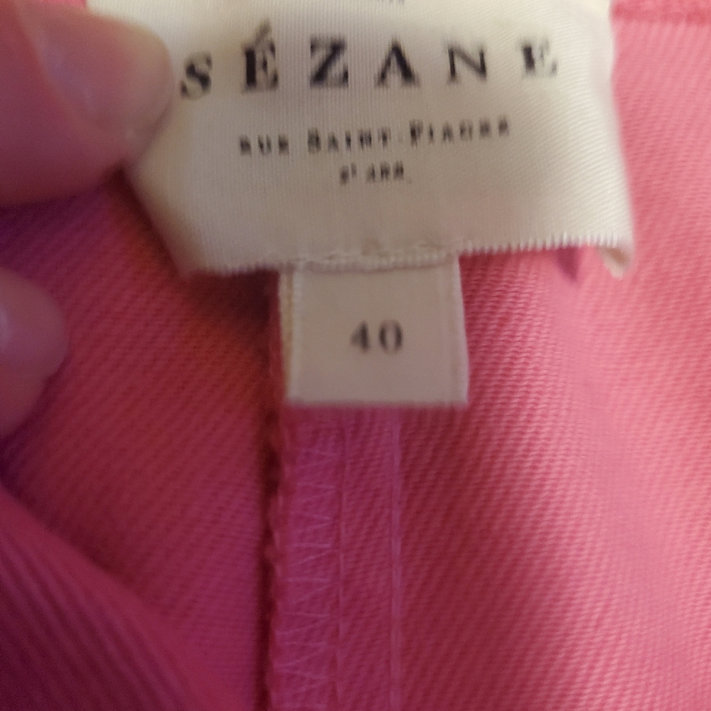 Sezane Hot Pink High-Waist Paperbag Trousers - Picture 6 of 7